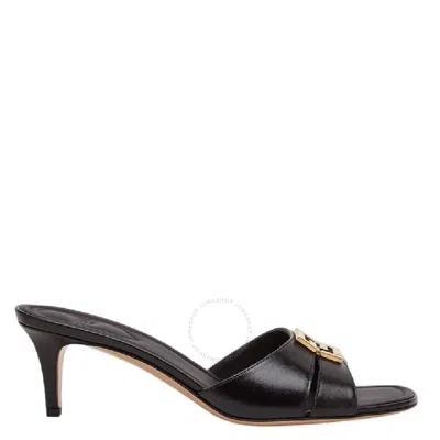 FENDI FENDI FF MOTIF LEATHER SANDALS