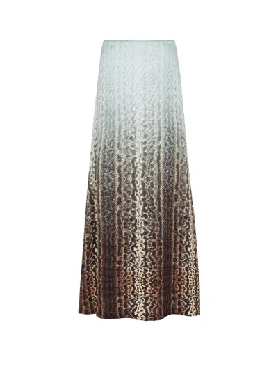 FENDI FENDI FF MOTIF MAXI SKIRT