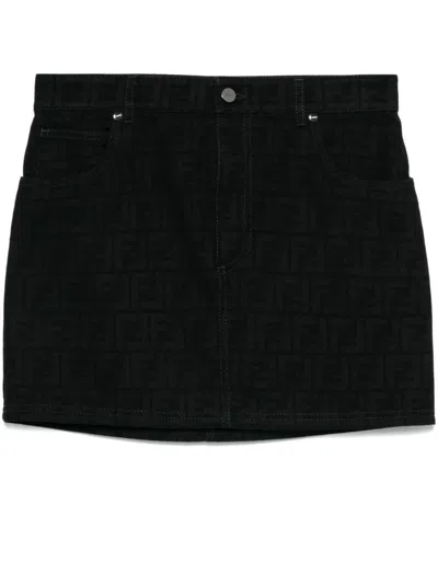 FENDI FF-MOTIF MINI SKIRT