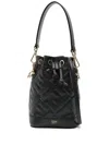 Fendi Ff-motif Mon Tresor Leather Mini Bucket Bag In Black
