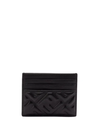 Fendi Ff Motif Nappa Leather Uette Cardholder Accessories In Pink