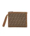 Fendi Ff Motif Pouch In Brown