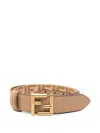 Fendi Ff-motif Reversible Belt In Neutral
