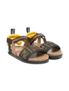 Fendi Ff-motif Sandals In Brown