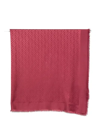 Fendi Ff Motif Scarf In Pink