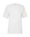 Fendi All-over Logo Short-sleeved T-shirt In White