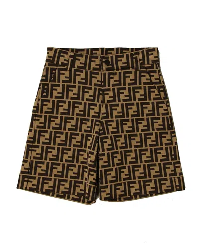 FENDI FENDI KIDS ALLOVER FF MOTIF SHORTS