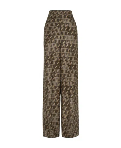 FENDI FENDI ALLOVER FF PRINTED STRAIGHT-LEG PANTS