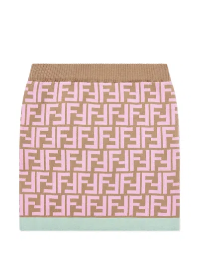 Fendi Ff-motif Skirt In Multi