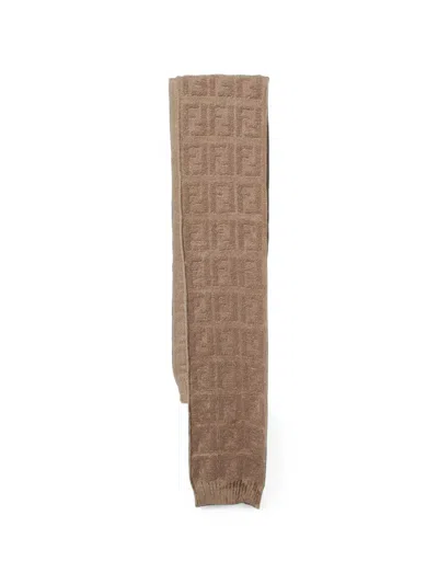 Pre-owned Fendi Ff Motif Stole In Neutrals
