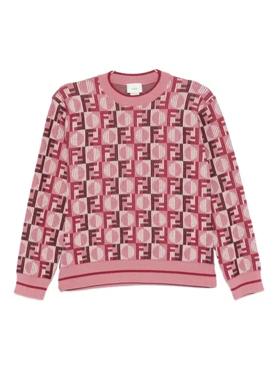 Fendi Ff-motif Sweater In Pink