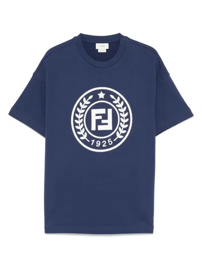 Fendi Kids' Ff-motif T-shirt In Blue