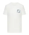 Fendi Logo Embroidered Crewneck T-shirt In White