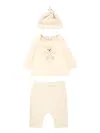 Fendi Ff Motif Teddy-print Tracksuit In Neutral