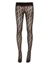 Fendi Ff-motif Tights In Brown