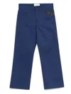 Fendi Ff-motif Trousers In Blue