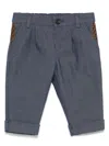Fendi Ff-motif Trousers In Blue