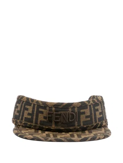 Fendi Kids' Ff-motif Visor Hat In Multi