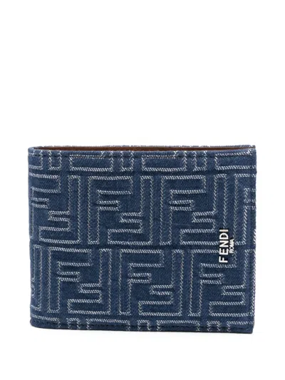 Fendi Portemonnaie Mit Ff In Blue