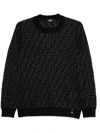 FENDI FENDI FF-MOTIF WOOL PULLOVER CLOTHING