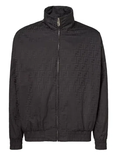 FENDI FF-MOTIF ZIP-UP JACKET