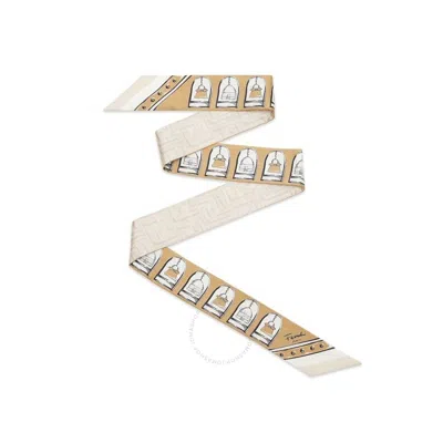 Fendi Ff Multicolor Silk Scarf In Neutro