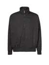 Fendi Men Black Jacket With High Neck And All-over Ff Motif In Tech Fabric Man In Black