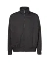 Fendi Men Black Jacket With High Neck And All-over Ff Motif In Tech Fabric Man In Brown