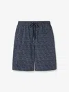 Fendi Denim Effect Swimsuit Featuring Pockets In Blue