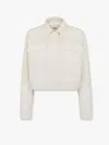 Fendi Ff Motif Denim Jacket In Neutral