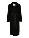 Fendi Wool Coat In Black
