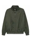 Fendi Felted Bomber Jacket In Black
