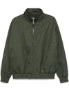 Fendi Grey Logo Patch Jacket In Green
