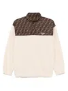 Fendi Ff-panel Sweatshirt In Neutrals