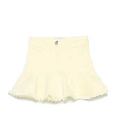 Fendi Ff-patch Skirt In White