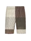 Fendi All-over Ff Print Panelled Bermuda Shorts