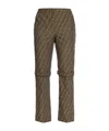 Fendi Jacquard Trousers In Brown