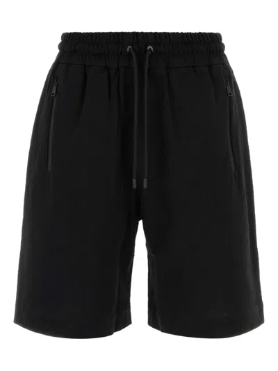 Fendi Ff-pattern Drawstring Shorts In Black