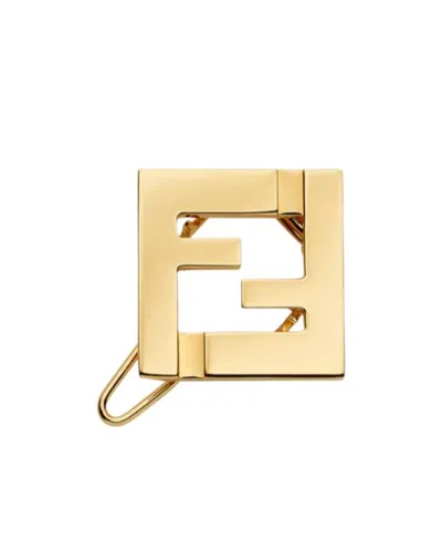 Fendi Ff Pattern Hairpin In Dore