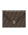 Fendi Ff Pattern Handbag In Brown