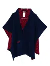 Fendi Ff-pattern Hooded Cape In Black