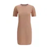 Fendi Ff Pattern Midi Dress In Brown