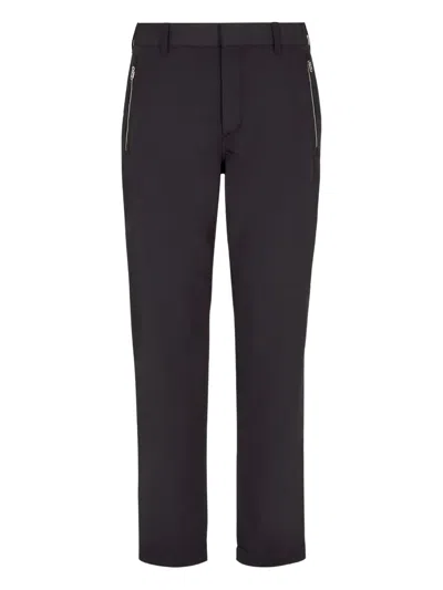 Fendi Ff-pattern Pocket Trousers In Black