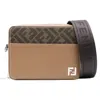 Fendi Jacquard Print Leather Shoulder Bag In Pattern