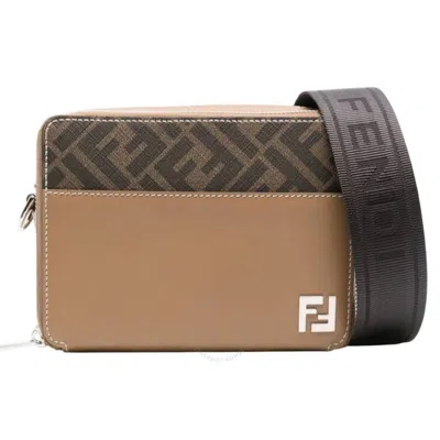 Fendi Camera Case Organizer Squared Ff Crossbody Bags Multicolor In Brown