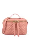 Fendi Ff-pattern Quilted Cross Body Bag In Pink