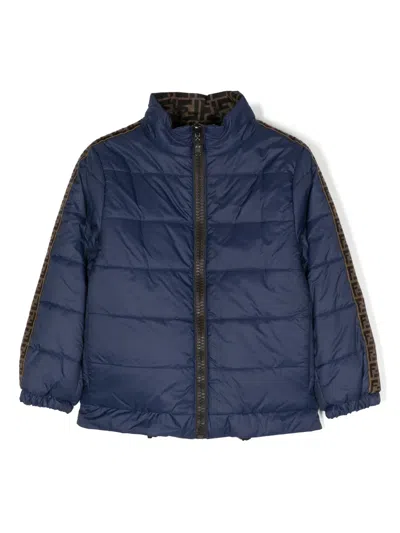 Fendi Kids' Reversible Jacket In Orange