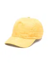 Fendi Ff-pattern Satin-finish Baseball Cap In Yellow