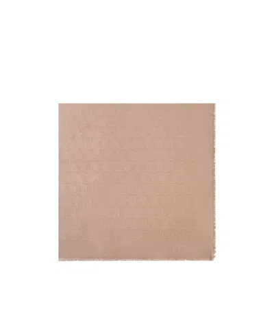 Fendi Ff Pattern Scarf In Nude