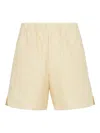 Fendi Men Jacquard Linen And Cotton Bermuda Shorts With All-over Ff Motif In Neutral